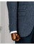 Italyan Stil Slim Fit Balıksırtı Desen Erkek Tek Ceket Lacivert T13299 9