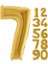 5dm 7 Rakam Balon Folyo Altın Sarısı 16 Inç 1