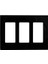 Leviton 80311-SE 3-Gang Decora Duvar Plakası Vidasız Geçmeli Montaj, Siyah 1
