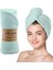 Mikrofiber Saç Havlusu Plaj Deniz Havuz Bonesi Banyo Saç Kurutma Baş Havlusu Turkuaz 1