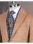 Italyan Stil Slim Fit Sivri Yaka Yün Karışımlı Kaşe Erkek Kaban Camel T13447 7