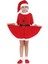 Kız Çocuk Kırmızı Kemerli Noel Yılbaşı Kostümü 2