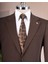 Italyan Stil Slim Fit 4 Drop Ceket Pantolon Takım Elbise Kahverengi T14775 2