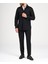 Italyan Stil Slim Fit Cep Detaylı Gömlek Pantolon Takım Elbise Siyah T11966 2