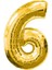 6 Numara Gold Folyo Balon 1
