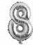 8 Numara Gümüş Folyo Balon 1