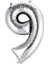 9 Numara Gümüş Folyo Balon 1