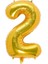 2 Numara Gold Folyo Balon 1