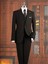 Italyan Stil Slim Fit Mono Yaka Ceket Yelek Pantolon Takım Elbise Siyah T14751 1
