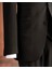 Italyan Stil Slim Fit Mono Yaka Ceket Yelek Pantolon Takım Elbise Siyah T14751 4