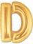 D Harfi Gold Folyo Balon 1