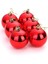 Kırmızı Yılbaşı Ağacı Topu Süsleri, 8 Cm, 6'lı Set 1