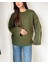 Kadın Bisiklet Yaka Oversize Triko Kazak Haki 2