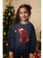 B Harfli Unisex Yilbasi Temali Sweatshirt Cocuk 1