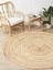 Boho 949 Jüt Rengi Örgü Yuvarlak Natural Çift Taraflı Halı 4