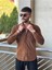 Slimfit Kesim Erkek Kadife Kumas Cift Cepli Gömlek-Kahve 1