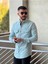 Slimfit Kesim Erkek Levi Model Cotton Cift Cepli Gömlek-Buz Mavisi 2