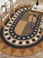Boho 979 Jüt Hasır Etnik Desenli Oval Jüt Örme Doğal Hasır Natural Oval Halı 1