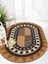 Boho 979 Jüt Hasır Etnik Desenli Oval Jüt Örme Doğal Hasır Natural Oval Halı 4