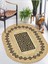 Boho 987 Jüt Hasır Etnik Desenli Oval Jüt Örme Doğal Hasır Natural Oval Halı 6