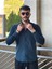 Slimfit Kesim Erkek Kadife Kumas Cift Cepli Gömlek-Indıgo 2
