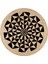 Boho 915 Geometrik Desen Baskılı Örgü Yuvarlak Natural Çift Taraflı Halı 6
