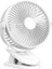 Masaüstü Şarjlı Fan Klipsli 360 Derece Dönebilen Vantilatör Soğutucu Klima Mandallı Beyaz 1