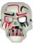 Beyaz Üzeri Rengarenk Korku Dişli Kafatası Maskesi 30x22 cm 1
