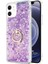 Microsonic 12 Için Kılıf Glitter Liquid Holder Mor [ıphone 12 ile Uyumlu Kıl 1