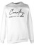 0 Yaka 3 Ip Ekru Erkek Sweatshirt Country Baskı 1