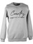0 Yaka 3 Ip Gri Erkek Sweatshirt Country Baskı 1