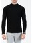 Italyan Stil Slim Fit Erkek Yarım Boğazlı Triko Kazak Siyah T13601 4