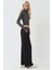 Kadın Esnek Bel Yumuşak Dokulu Palazzo Eşofman Altı Siyah 2