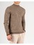 Italyan Stil Slim Fit Erkek Yarım Boğazlı Triko Kazak Kahverengi T13112 4