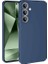S24 Fe ile Uyumlu Zore Mara Silikon Kılıf – Darbe Emici, Lacivert Lansman Kapak 1