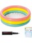 Şişme Yumuşak Tabanlı Renkli 3 Boğumlu Baby Pool Çocuk Bebek HAVUZU,114X25 cm ve Pompa+Yama Set, Po 1