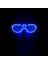Mavi LED Işıklı Parti Gözlüğü - Neon Glow Şerit Gözlük 3 Modlu 2