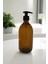 Kahverengi Cam Sıvı Sabunluk Kilitlenebilir- 500 ml 1