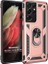 Microsonic S21 Için Kılıf Military Ring Holder Rose [galaxy S21 ile 1