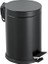 Vinoks Serisi 12 Litre Hacimli Paslanmaz Banyo-Mutfak Pedallı Çöp Kovası Siyah, 12L 1