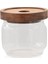 Ahşap Kapaklı Cam Saklama Kabı 300 ml 1