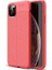 Microsonic 11 (5.8'') Için Kılıf Deri Dokulu Silikon Kırmızı [ıphone 11 ile Uy 1