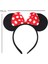 Kırmızı Fiyonklu Minnie Mouse Taç Fare Tacı Kafa Bandı 5