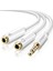 Ugreen Mikrofon ve Kulaklık Ayırıcı 3.5 mm Y Kablo Beyaz 1