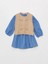 Lcw Baby Mavi Bisiklet Yaka Kız Bebek Elbise ve Süveter 2'li Takım 1