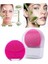 Mobee Şarj Edilebilir Fuşya Yüz Temizleme Cihazı + Jade Roller 2'li Yeşim Taşı Masaj Aleti 1