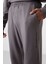 Koyu Gri Pamuklu Kalın Yumuşak Dokulu Comfort Fit Baskılı Erkek Eşofman Takım - 85253 7
