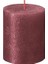Bolsius Rustik Blok Sütun Mum - Kırmızı - Parıltılı - 35 Saat Uzun Yanma Süresi - Ev Mumları - Iç D 1
