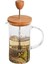 Bambu Kapaklı Cam French Press – Isıya Dayanıklı Çay ve Kahve Demliği, 600 ml Şeffaf Cam, Paslanmaz 1