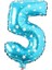 Parti̇ Vi̇tri̇ni̇ 5 Rakamlı 16 Inç Yıldızlı Folyo Balon 36 cm (Mavi) 1